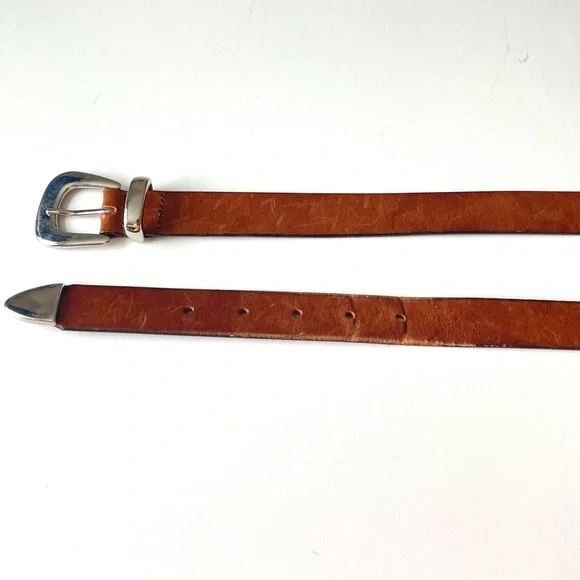 Western Cowgirl Brown Leather Belt Medium - Picture 6 of 8